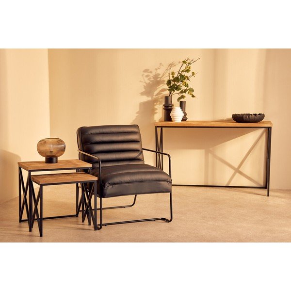 Natūralios spalvos iš kėnio masyvo konsolinis staliukas 48x120 cm Kickford – Premier Housewares-image-3