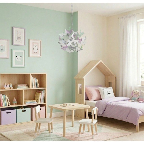 Vaikiškas pakabinamas šviestuvas ø 50 cm su plastikiniu gaubtu Butterfly – Reality-image-2