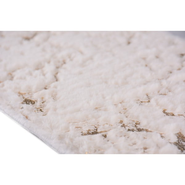 Iš medvilnės laiptų kilimėlių rinkiniai kreminės spalvos/auksinės spalvos 16 vnt. 25x65 cm Simli Altin – Vitaus-image-2