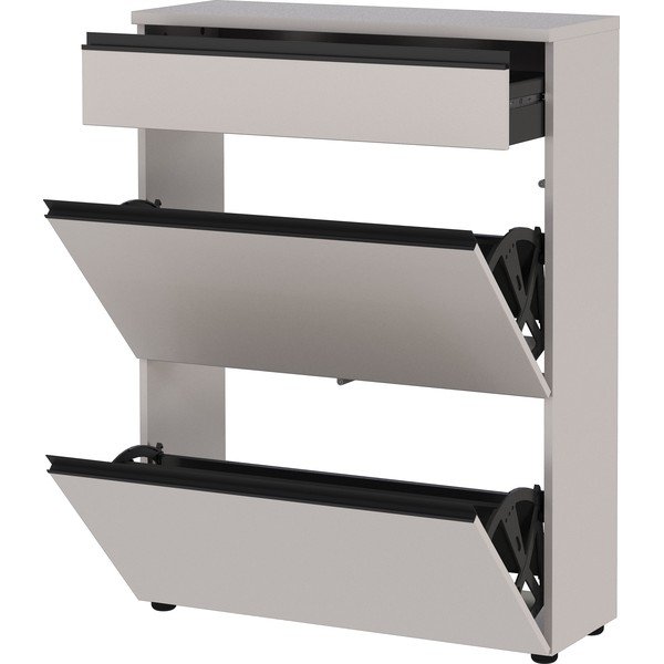 Kreminės spalvos spintelė batams 80x107x29 cm Baldone – Germania-image-2