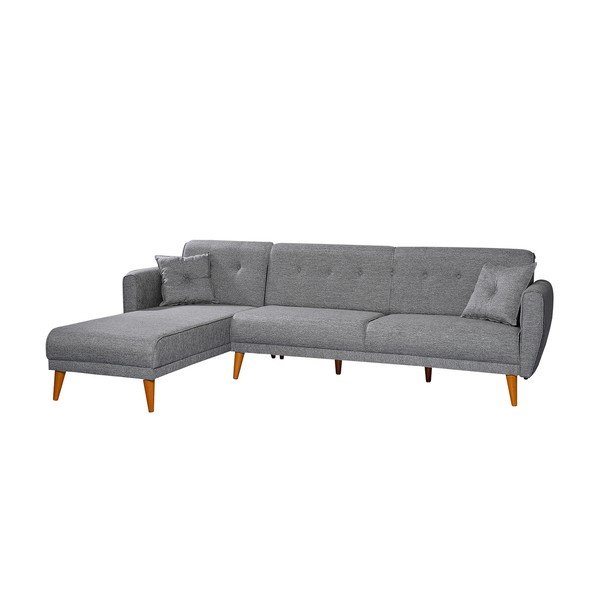 Sulankstoma kampinė sofa pilkos spalvos Aria – Balcab Home-image-2