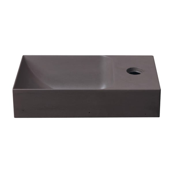 Iš betono maža kriauklė tamsiai rudos spalvos 31x17 cm Piccolino – Sapho-image-3