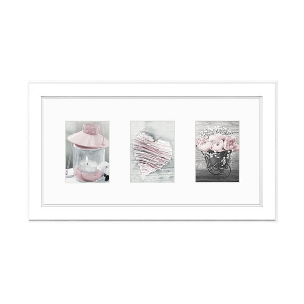 Baltas nuotraukų rėmelis Styler Malmo, 46 x 23 cm
