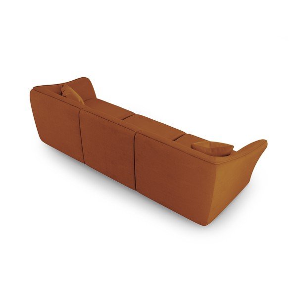 Iš boucle sofa raudonos plytų spalvos 292 cm Tokyo – Cosmopolitan Design-image-2