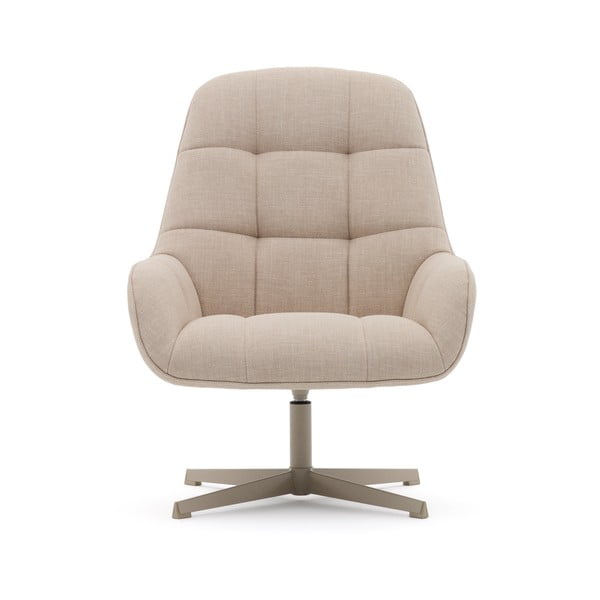 Smėlio spalvos pasukamas krėslas Jaspe – Kave Home-image-2