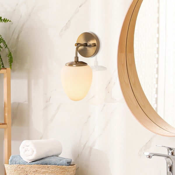 Bronzinės spalvos sieninė lempa ø 12 cm Nassao – Opviq lights-image-3