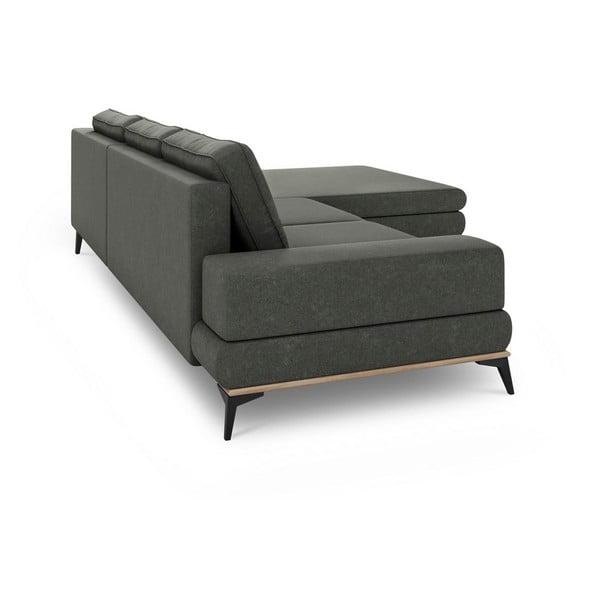 Tamsiai pilka sofa-lova Windsor & Co Sofas Planet, dešinysis kampas-image-4