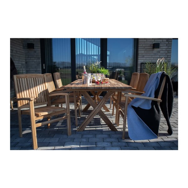 Lauko valgomojo stalas iš perdirbto tikmedžio House Nordic Murcia, 200 cm ilgio-image-1