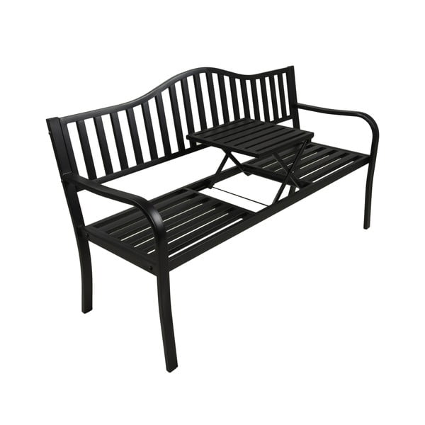 Juodas metalinis sodo suolas Segula - Garden Pleasure-image-2