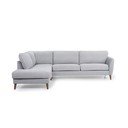 Šviesiai pilka kampinė sofa Scandic Paris, kairysis kampas