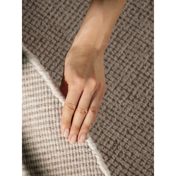 Rankų darbo kreminės spalvos iš vilnos apvalios formos kilimas ø 160 cm Greenwich – Ted Baker-image-3