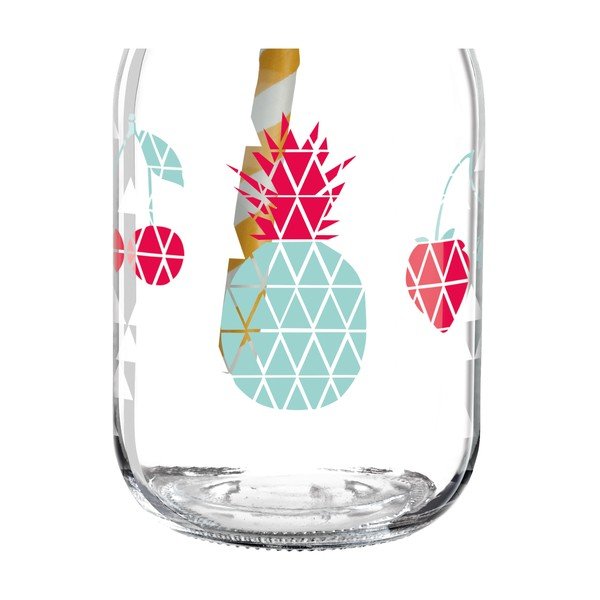 Stiklinė su dangteliu ir šiaudeliu "Ritzenhoff Kathrin Stockebrand Pineapple", 445 ml-image-4