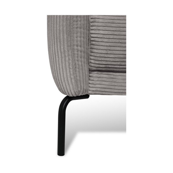 Iš kordinio velveto kampinė sofa šviesiai pilkos spalvos (su dešiniuoju kampu) Venray – Scandic-image-1