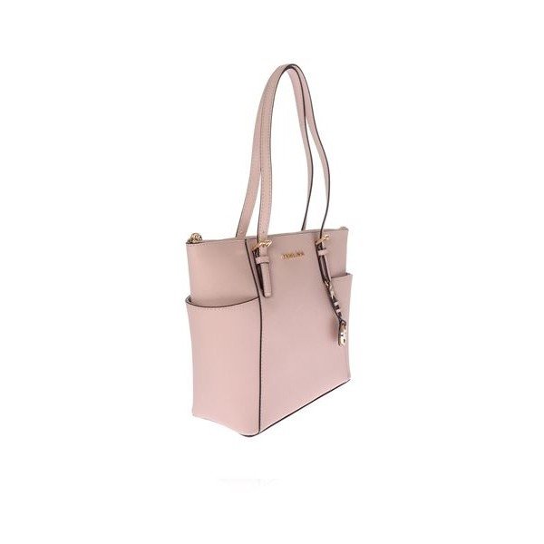 Šviesiai rožinė odinė Michael Kors Jet Set rankinė-image-2