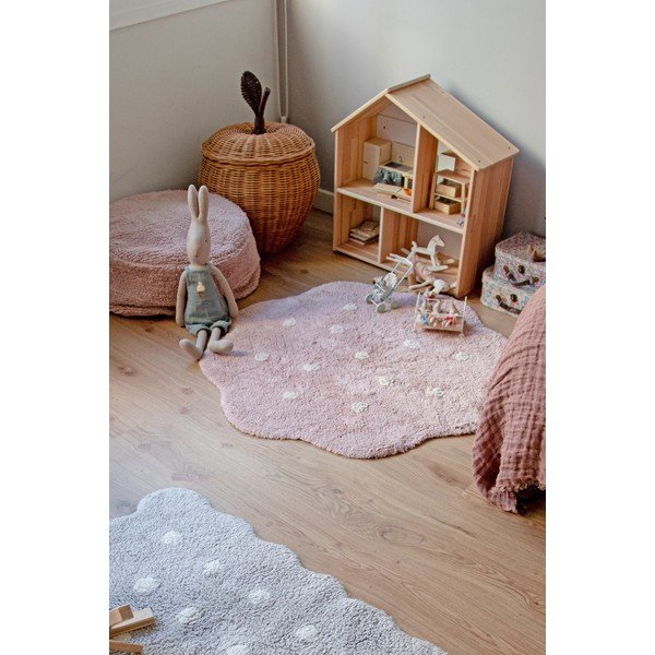 Skalbiamas/rankų darbo iš medvilnės vaikiškas kilimas rožinės spalvos ø90 cm Mini Biscuit Vintage Nude – Lorena Canals-image-1