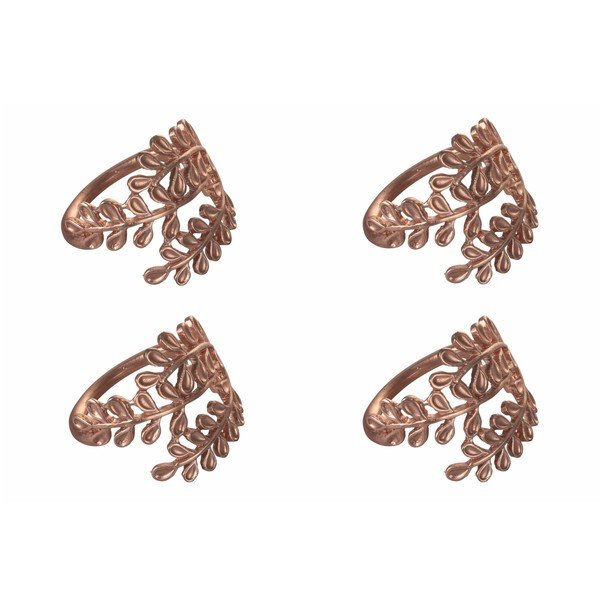 4 metalinių servetėlių žiedų rinkinys Villa d'Este Rose Gold-image-4