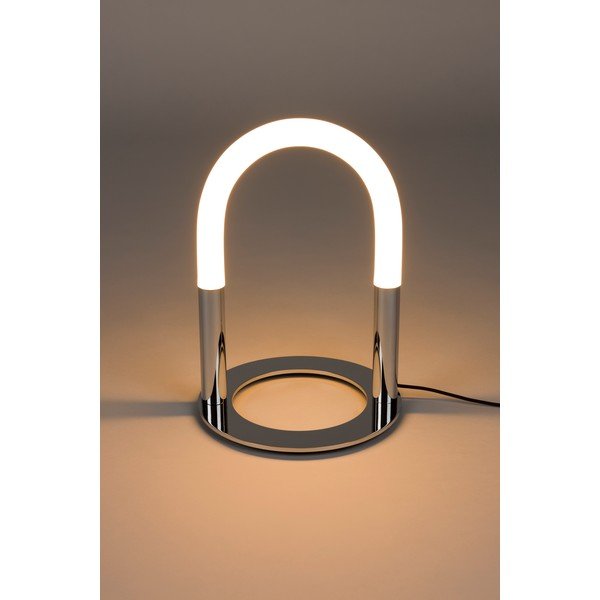 Sidabrinės spalvos iš metalo stalinis šviestuvas LED su pritemdymo funkcija (aukštis 36 cm) Arch – Zuiver-image-1