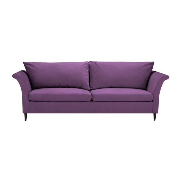 Violetinės spalvos 3 vietų sofa-lova su daiktadėže Mazzini Sofas Peony
