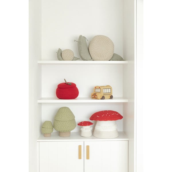 Kreminės spalvos/šalavijo spalvos iš tekstilės vaikiškas krepšys 60x24x30 cm Big Snail – Lorena Canals-image-2