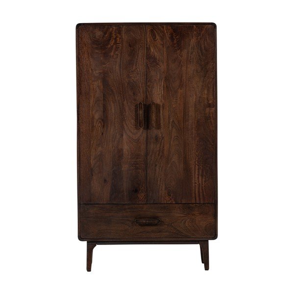 Tamsios natūralios spalvos iš mango masyvo spintelė 85x150x35 cm Liya – WOOOD-image-2