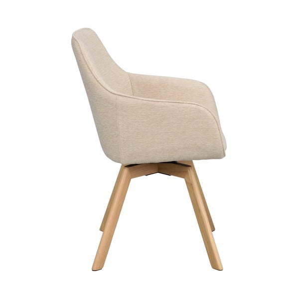 Smėlio spalvos iš audinio valgomojo kėdžių komplektas 2 vnt. Alison – Rowico-image-2