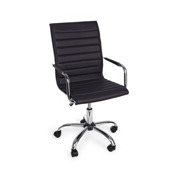 Juodos spalvos iš dirbtinės odos biuro kėdė Perth – Yes Everyday