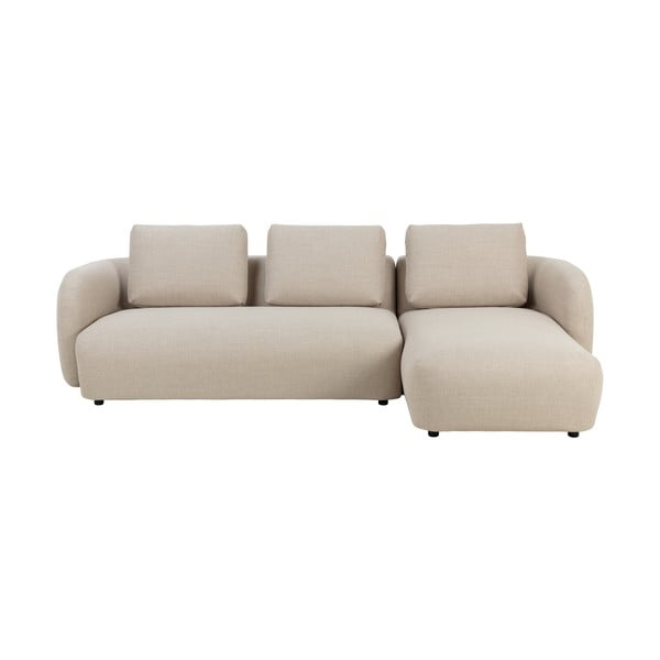 Kampinė sofa smėlio spalvos (su dešiniuoju kampu) Imola – Bonami Selection