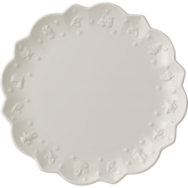 Balta porcelianinė lėkštė su kalėdiniu motyvu Villeroy & Boch, ø 23,3 cm