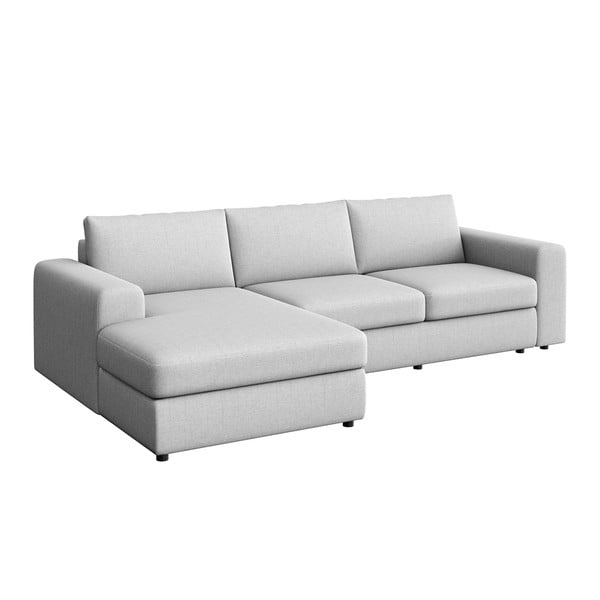 Šviesiai pilkos spalvos kampinė sofa (su kairiuoju kampu/su gultu) Baga – Rodier-image-2