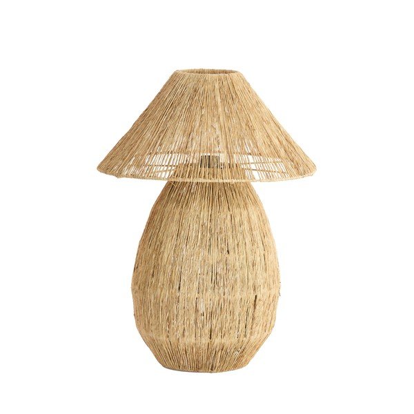 Natūralios spalvos stalinis šviestuvas (aukštis 55 cm) iš džiuto Maruva – Light & Living