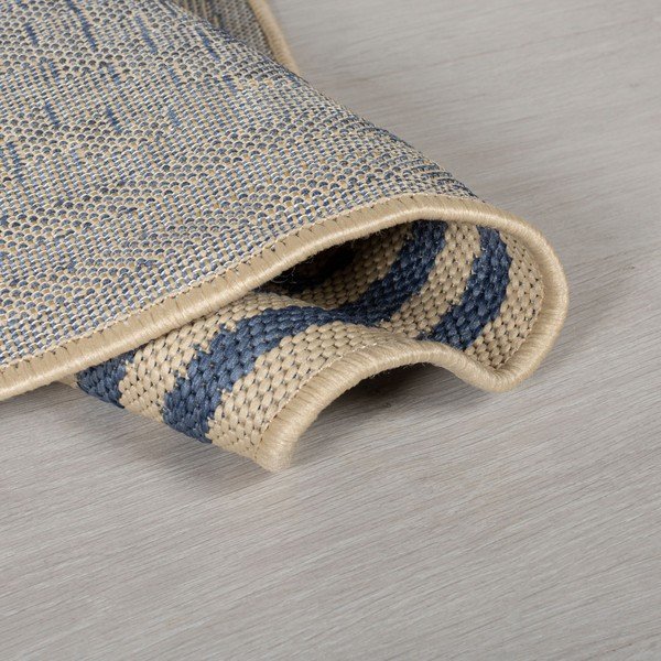 Mėlynai smėlio spalvos apvalus lauko kilimas ø 160 cm Moretti - Flair Rugs-image-4