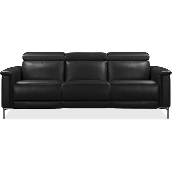 Iš dirbtinės odos sofa juodos spalvos 222 cm Lund – Støraa