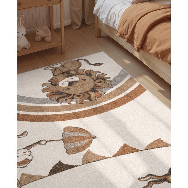 Kreminės spalvos vaikiškas kilimas 160x230 cm Roar like a Lion Rainbow Party – Villeroy&Boch-image-2