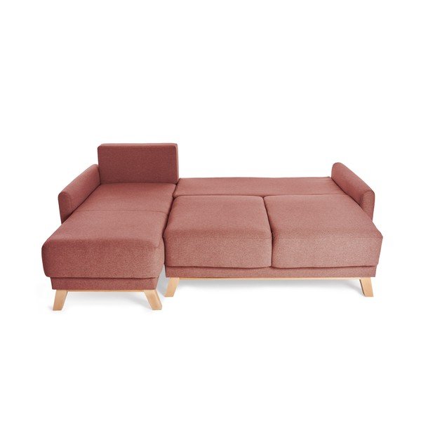 Rožinė modulinė kampinė sofa-lova Bonami Selection Pop-image-3