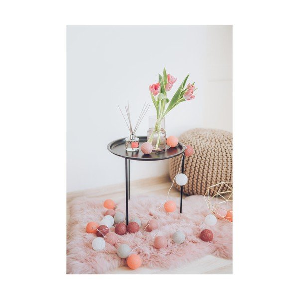 Oranžinės ir rožinės spalvos LED lempučių girlianda LUKKA, 30 lempučių-image-1