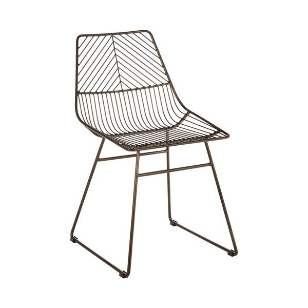 Bronzinės spalvos iš metalo valgomojo kėdė District – Premier Housewares