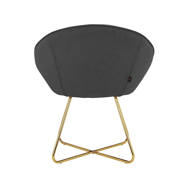 Tamsiai pilkas fotelis Tigela - Støraa-image-2