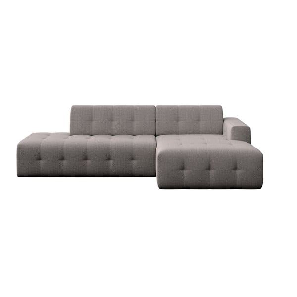 Pilkos spalvos kampinė sofa (su dešiniuoju kampu/su gultu) Tuil – Rodier