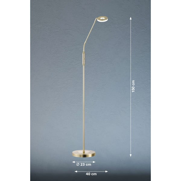 Pastatomas šviestuvas auksinės spalvos LED su pritemdymo funkcija (aukštis 150 cm) Dent – Fischer & Honsel-image-2