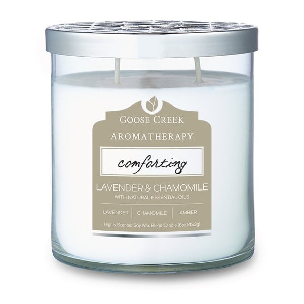 Kvapnioji žvakė stikliniame indelyje "Goose Creek Lavender & Camomile", 60 valandų degimo