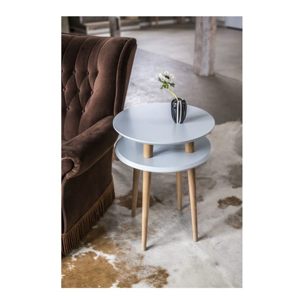 Grafito pilkos spalvos kavos staliukas "Ragaba UFO", Ø 45 cm-image-3