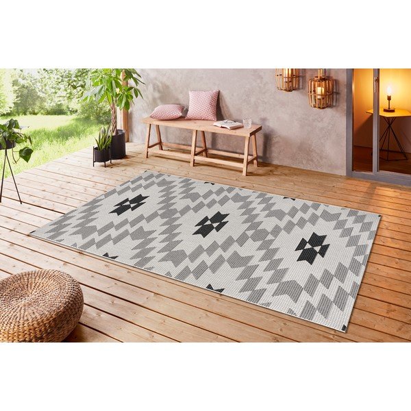 Juodai baltas lauko kilimas Ragami Geo, 200 x 290 cm-image-3