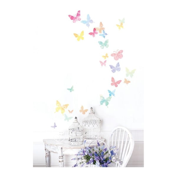 24 meninių drugelių lipdukų rinkinys Ambiance-image-4