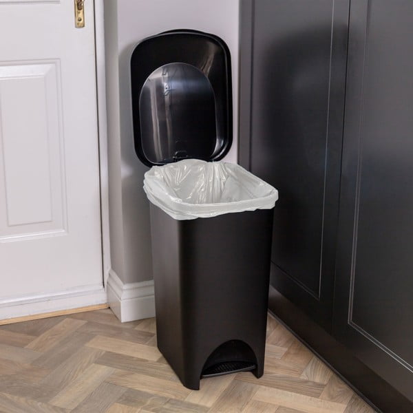 40 l juoda plastikinė dėžė su pedalais - Addis-image-4