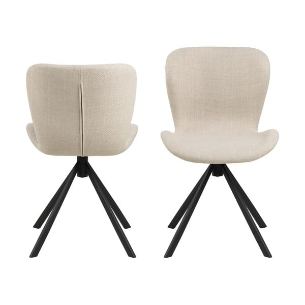 Valgomojo kėdės kreminės spalvos 2 vnt. Batilda – Actona-image-2