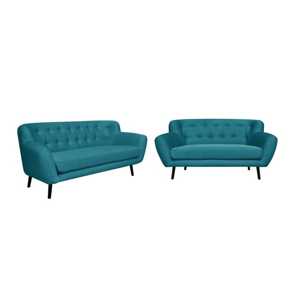 2 dviviečių ir triviečių turkio spalvos sofų rinkinys Cosmopolitan design Hampstead
