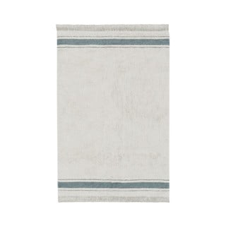 Skalbiamas/rankų darbo iš medvilnės kilimas mėlynos spalvos/kreminės spalvos 140x200 cm Gastro Vintage Blue – Lorena Canals