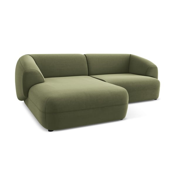 Žalios spalvos iš velveto kampinė sofa (su kairiuoju kampu) Moana – Makamii-image-4