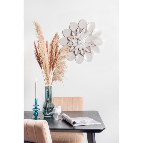 Pilkas sieninis laikrodis Karlsson Flower, ø 60 cm-image-1