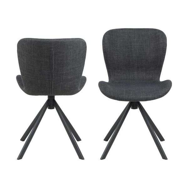 Valgomojo kėdės tamsiai pilkos spalvos 2 vnt. Batilda – Actona-image-4